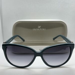 Swarovski Teal Frame Sunglasses with Gradient Lenses